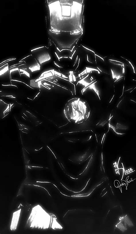 Ironman Black Suit Painting by The HS