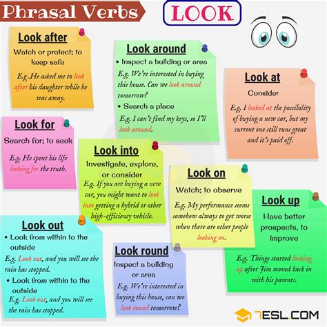 30+ Phrasal Verbs with LOOK: Look after, Look up, Look through, Look ...