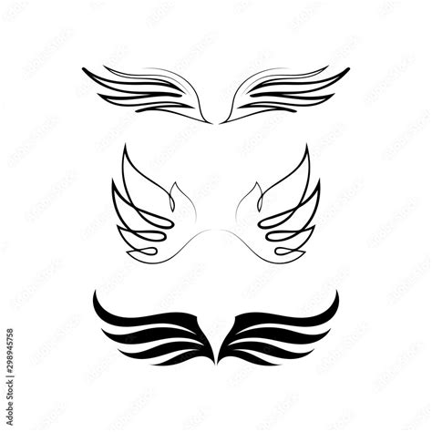 Falcon Vector Drawing Of Wings