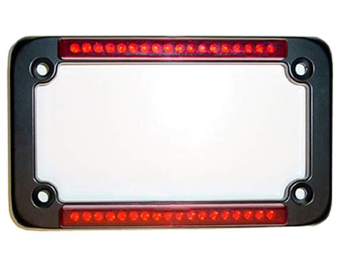 Dual LED Lighted License Plate Frame Black