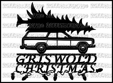 Griswold Christmas Station Wagon Svg Dxf Vector Art Digital Download Laser Cut CNC Plasma Water ...