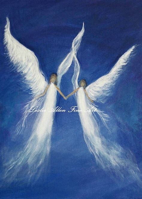 Angel Angels Art Print Angel Painting by LeslieAllenFineArt