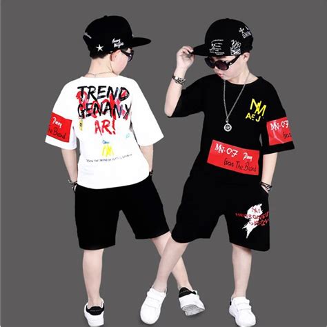 Boys Hip Hop T shirt Streetwear Style Clothing Breakdancing Boy Clothing Sets Baby Kids Boy T ...