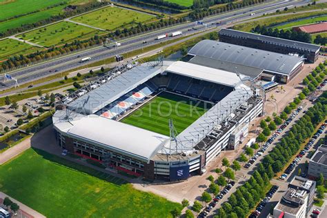 aerial view | Abe Lenstra Football Stadium, Heerenveen, Friesland, the ...