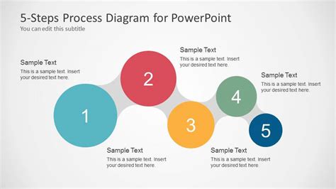 Awesome 5 Steps Process Diagram for PowerPoint - SlideModel