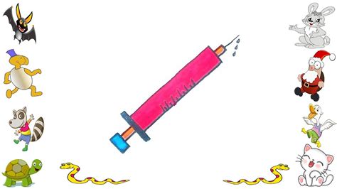 How To Draw Injection For Kids || New Injection Drawing Easy and Simple ...