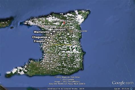 Trinidad And Tobago Map Google Earth - The Earth Images Revimage.Org