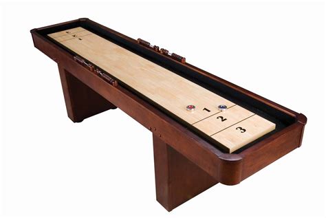 9' Level Best Shuffleboard - Traditional Mahogany - GameTablesOnline.com