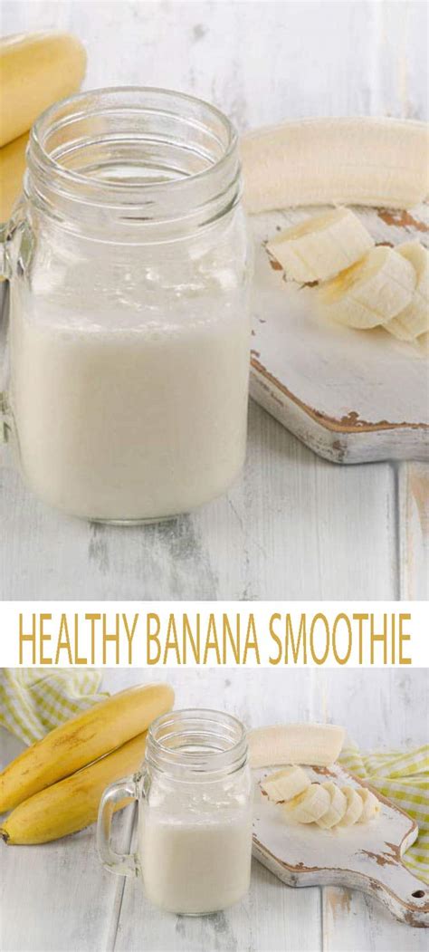 Simple Banana Smoothie- 3 Ingredients- All She Cooks