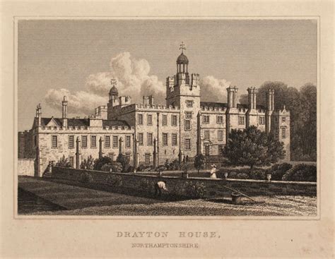 Engraving For Sale, Drayton House, Northamptonshire, c.1830