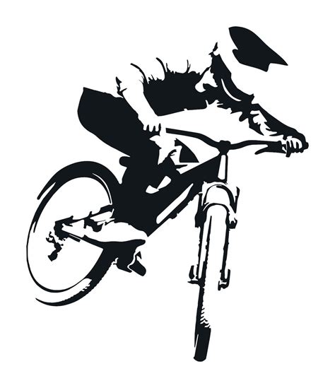 MTB Downhill DH Mountain Bike Rider Decal Sticker. Made From High Quality Vinyl. Lots of Colors ...