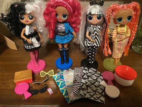 LOL SURPRISE OMG Dolls Large Lot of 4 With Extra Accessories $40.00 - PicClick