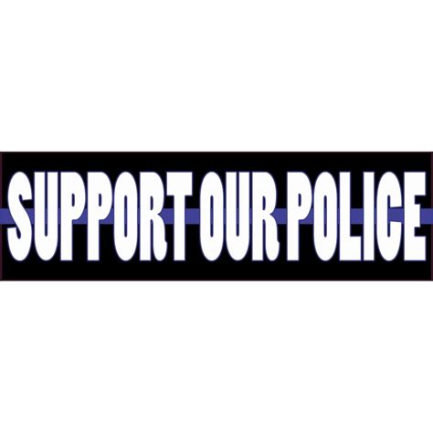 10in x 3in Support Our Police Car Bumper Sticker Truck Window Vinyl Decal - Walmart.com ...