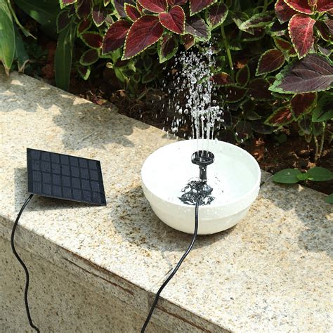 Solar Fountain Water Pump for Bird Bath Solar Panel Kit Fountain for Small Pond Garden Solar ...