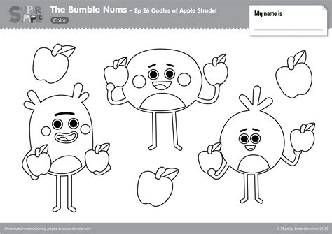 The Bumble Nums Color – Episode 26 – Oodles of Apple Strudel - Super Simple