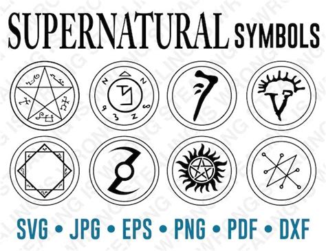 Supernatural Symbols Text Digital Files Only Svg Jpg - Etsy ...