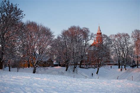 Winter in Lithuania stock photo. Image of xmas, dusk - 27428316