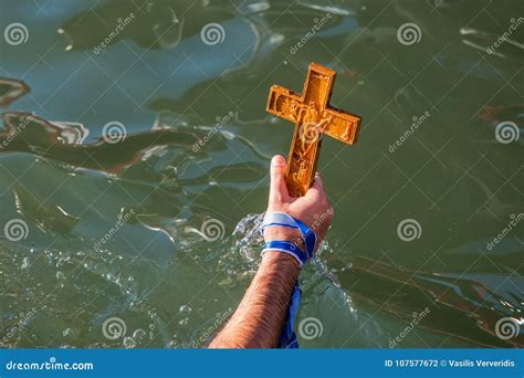 Water Ceremony Marking the Orthodox Epiphany Day, in Port of the Stock Photo - Image of annual ...