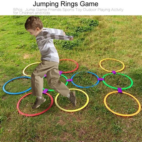 Mgaxyff Kids Jump Rings,Kids Ring Game,5Pcs Jumping Rings Game Sports ...