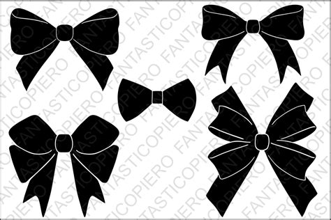 Bows SVG files for Silhouette Cameo and Cricut. Bows clipart PNG included. Gift Ribbon SVG, Bow ...