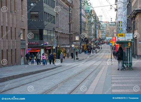 Helsinki City Center Decorated for Christmas Editorial Image - Image of ...