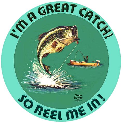 I'm A Great Catch: T-Shirt Art, Fish Cartoon Painting