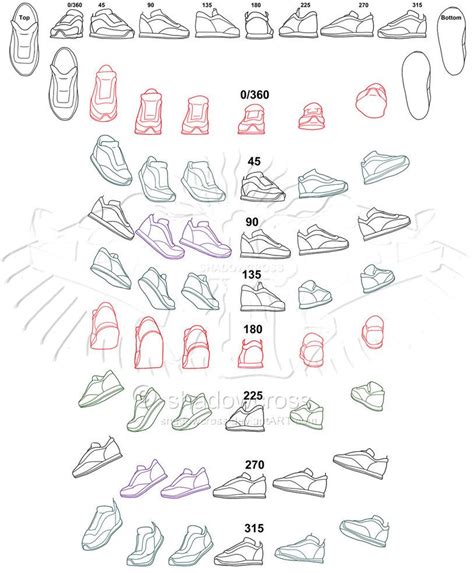 Shoe Study Angle Chart by Shadowcross on deviantART | Drawing tutorial ...