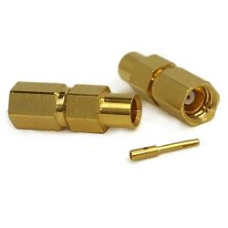 SSMC Female Plug for RG405, .085 Semi-Rigid Cable Connectors