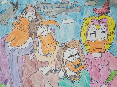 Launchpad McQuack with his family (Ducktales) by DjordjeCvarkov on DeviantArt