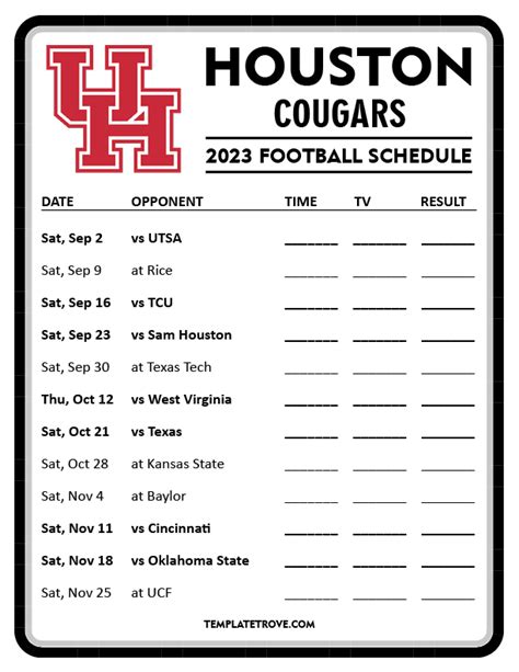 Houston Cougars 2024 Schedule - gilli marika