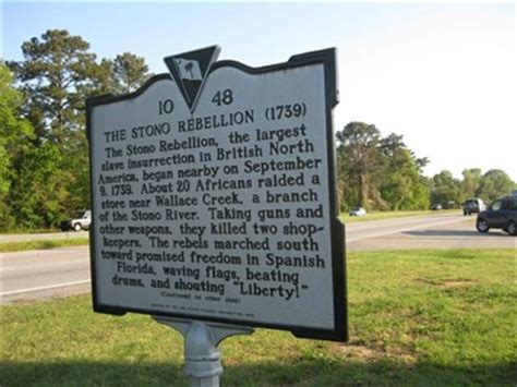 The Stono Rebellion (1739) - UK Historical Markers on Waymarking.com