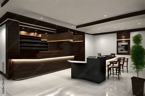 Restaurants reception desk interior design. AI-Generated Stock ...