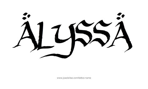 Alyssa Name Tattoo Designs | Name tattoo designs, Name tattoos, Tattoo designs