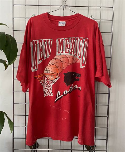 New Mexico Lobos basketball vtg tee | Etsy