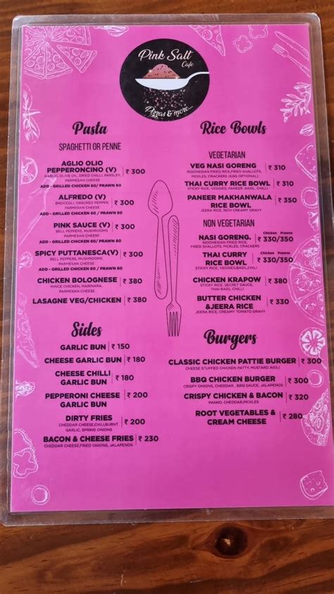 Menu at Pink Salt Cafe, Vasai