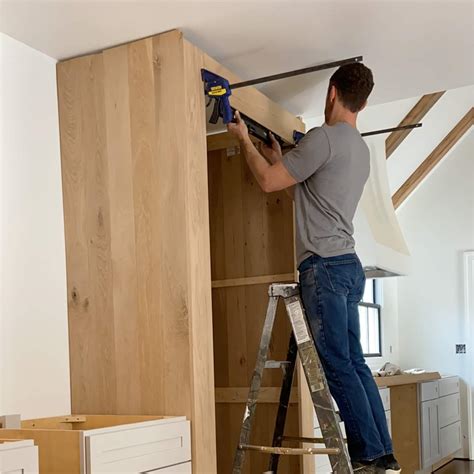 How to Build a Refrigerator Cabinet - Plank and Pillow