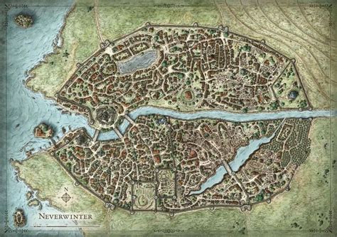 5E Neverwinter city, 1491 DR : DnD | Fantasy city map, Fantasy city ...