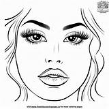 Glossy Lips Coloring Pages sketch template