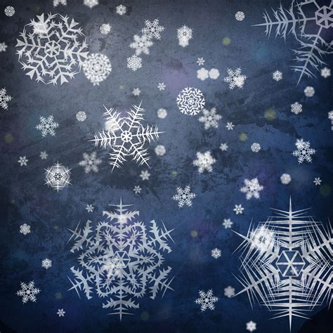 Snowflake Custom Shapes - Photoshop custom shapes