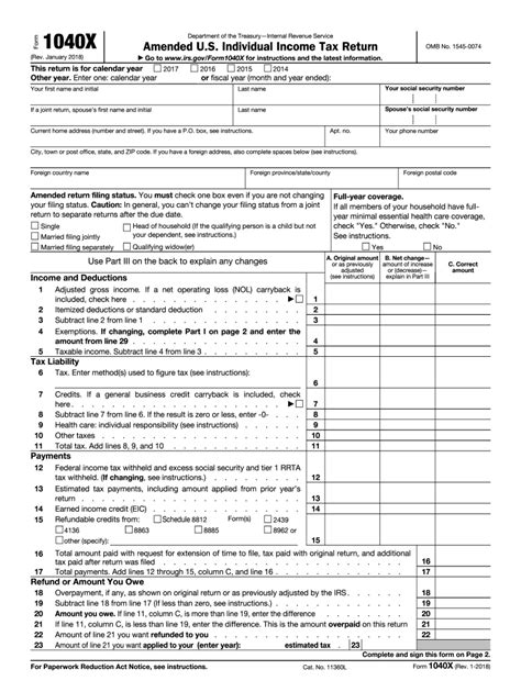 2011 Form IRS 1040-X Fill Online, Printable, Fillable, Blank - pdfFiller