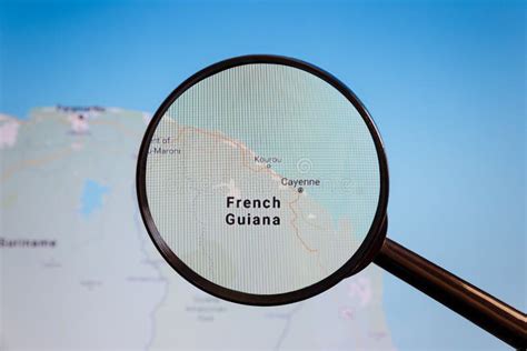 Cayenne, French Guiana. Political Map Stock Photo - Image of background, impaired: 147832464