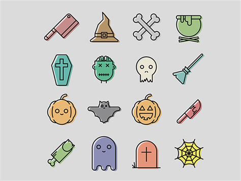 Free halloween icons by Jeff Kristiansen on Dribbble