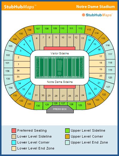 nd football stadium seating chart - Keski