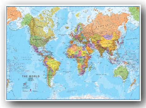 Printable World Map Poster Size