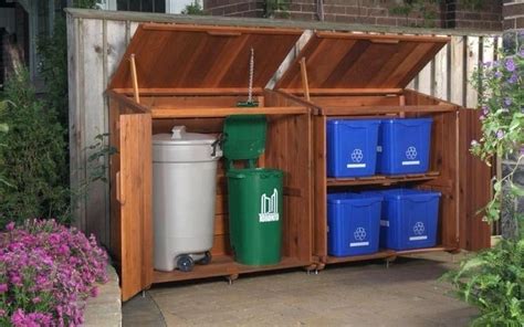 Garage Can Garbage Can Recycling Bin Storage For Garage Garage Heater Reviews | Trash storage ...