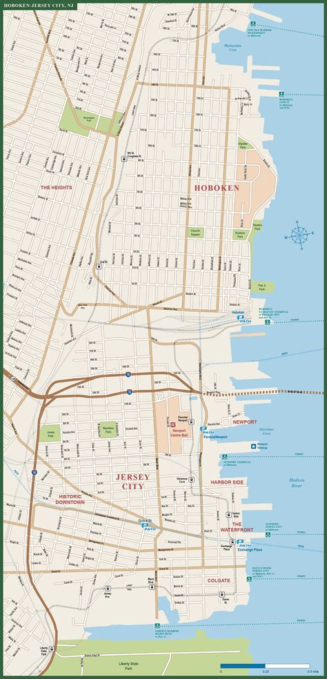 Hoboken Downtown Map | Digital Vector | Creative Force