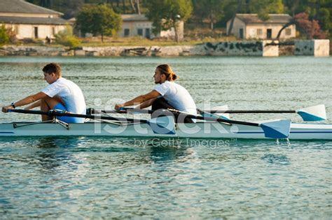 Double Scull Rowing Team Practicing Stock Photo | Royalty-Free | FreeImages