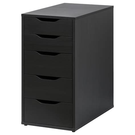 ALEX Drawer unit, black-brown, 14 1/8x27 1/2" - IKEA