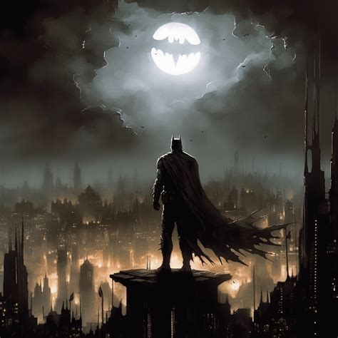 Batman watching over Gotham City by Gordon87 on DeviantArt