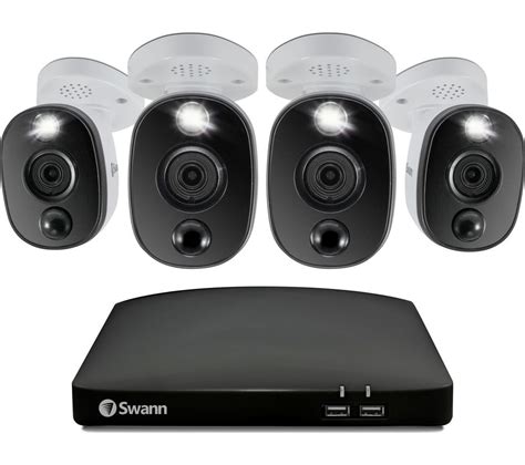 SWANN SWDVK-856804WL-EU 8-channel 4K Ultra HD DVR Security System - 1 TB, 4 Cameras Fast ...